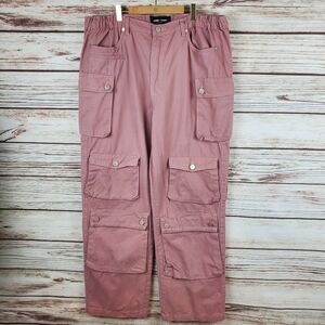Homme Femme Mens 38x32 Pink Bourne Utility Cargo Pants